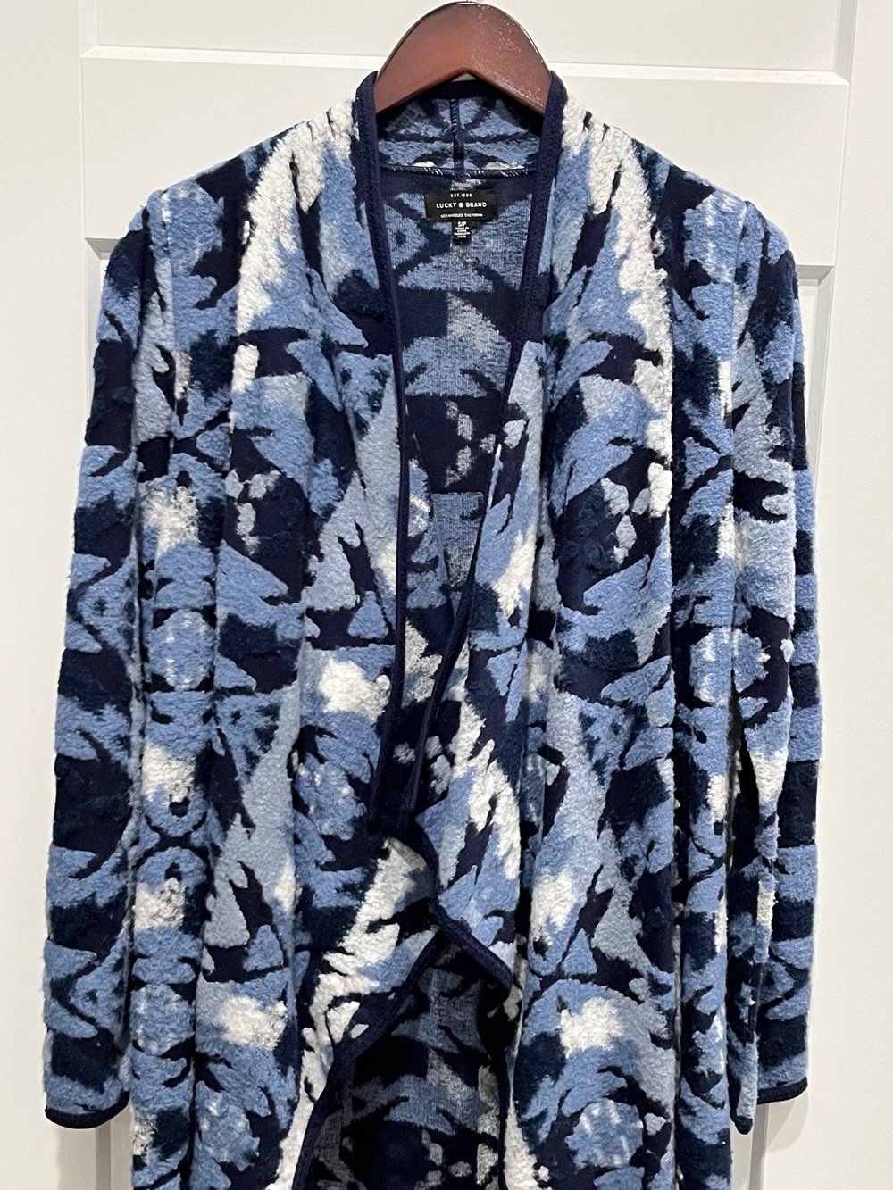 Sz - Small Lucky Brand Boho/Tribal Open-Front Cardigan Sweater
